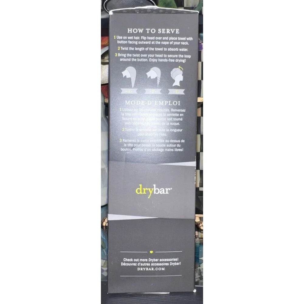 Drybar Dry Martini Microfiber Hair Wrap Towel Great For Travel - NIB